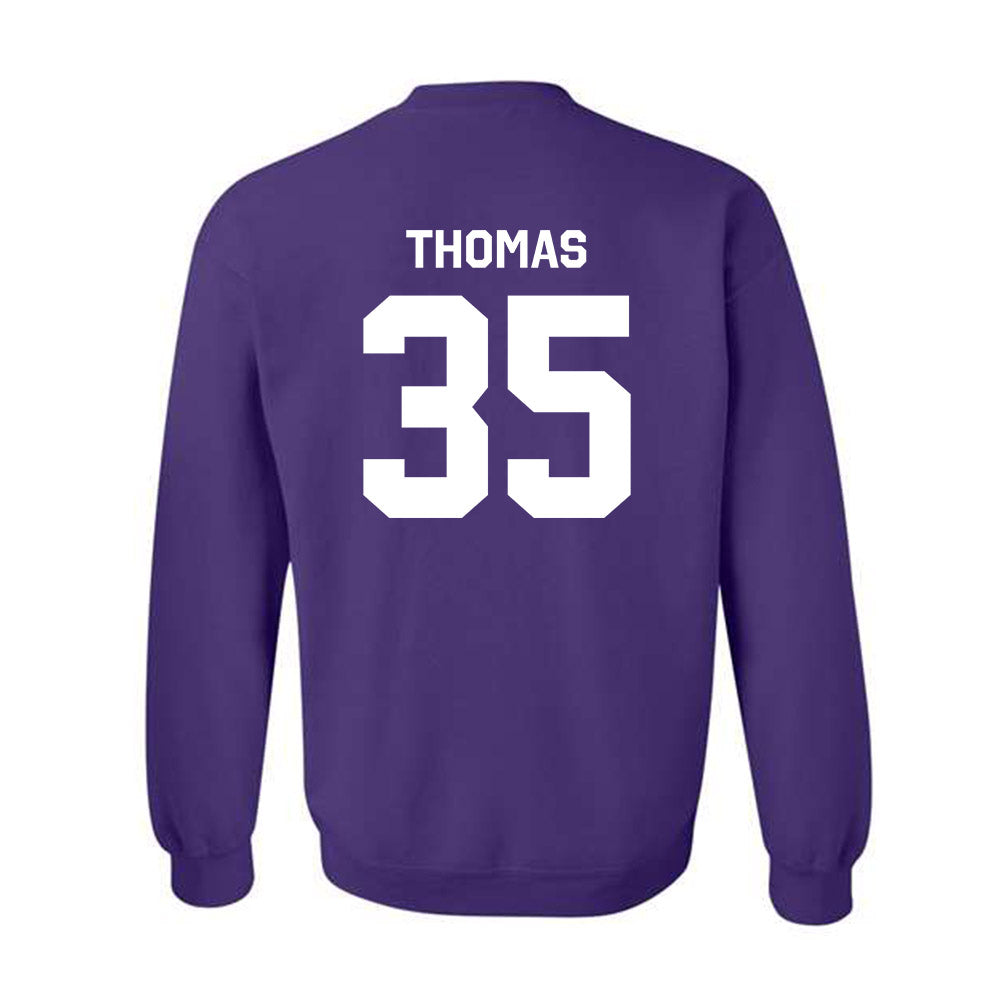 TCU - NCAA Baseball : Ethan Thomas - Classic Shersey Crewneck Sweatshirt-1