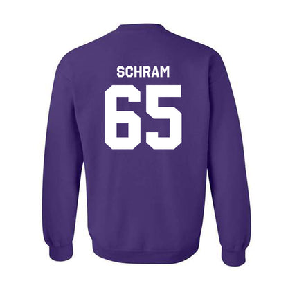 TCU - NCAA Football : Logan Schram - Classic Shersey Crewneck Sweatshirt-1