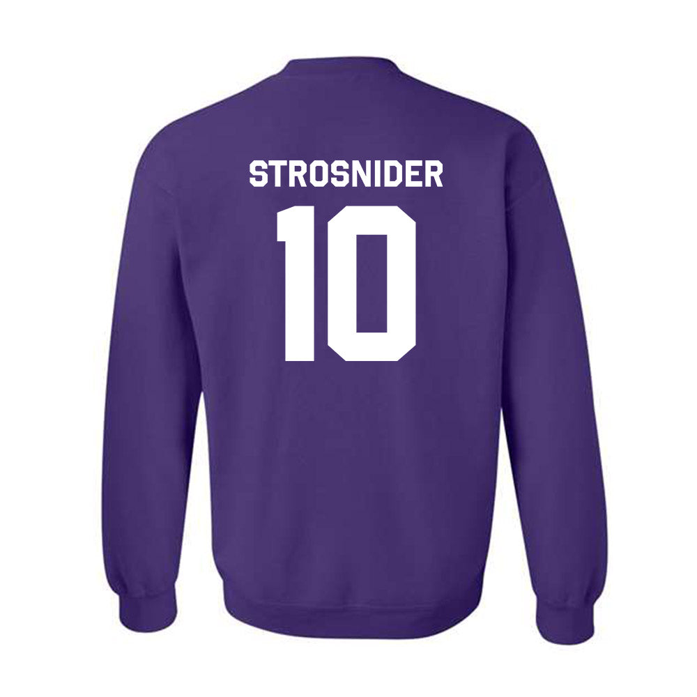 TCU - NCAA Baseball : Sawyer Strosnider - Classic Shersey Crewneck Sweatshirt-1