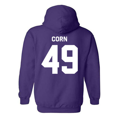 TCU - NCAA Football : Anders Corn - Classic Shersey Hooded Sweatshirt-1