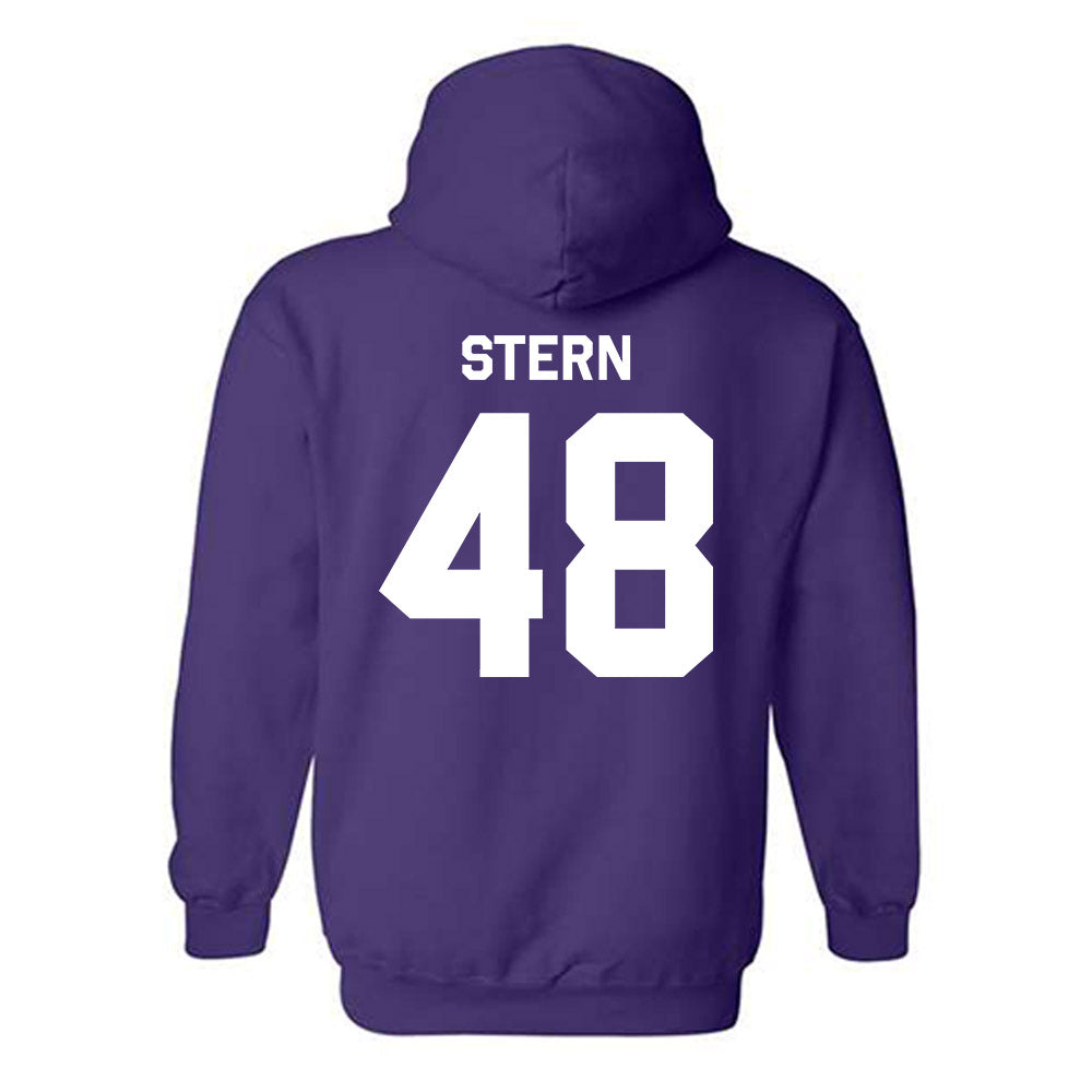 TCU - NCAA Baseball : Nate Stern - Classic Shersey Hooded Sweatshirt-1