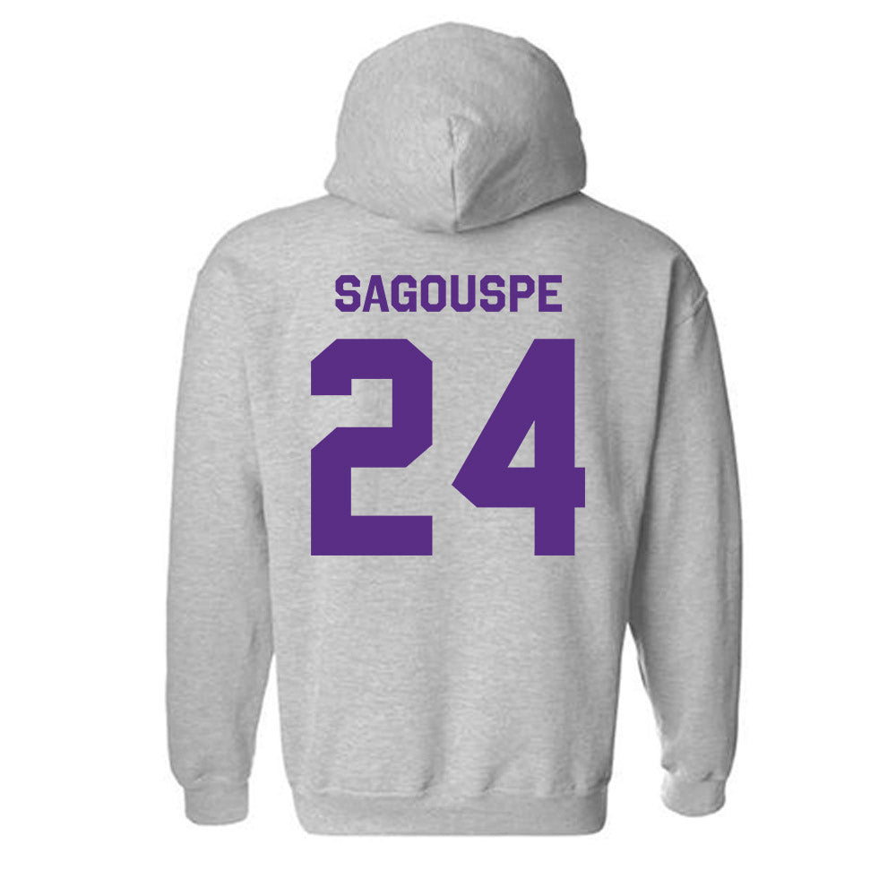 TCU - NCAA Baseball : Tanner Sagouspe - Classic Shersey Hooded Sweatshirt-1