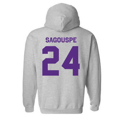 TCU - NCAA Baseball : Tanner Sagouspe - Classic Shersey Hooded Sweatshirt-1