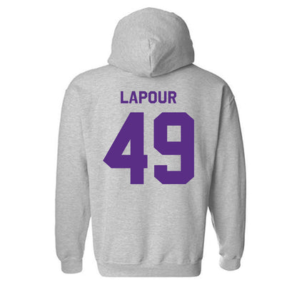 TCU - NCAA Baseball : Tommy LaPour - Classic Shersey Hooded Sweatshirt-1