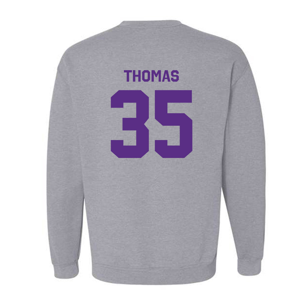 TCU - NCAA Baseball : Ethan Thomas - Classic Shersey Crewneck Sweatshirt-1