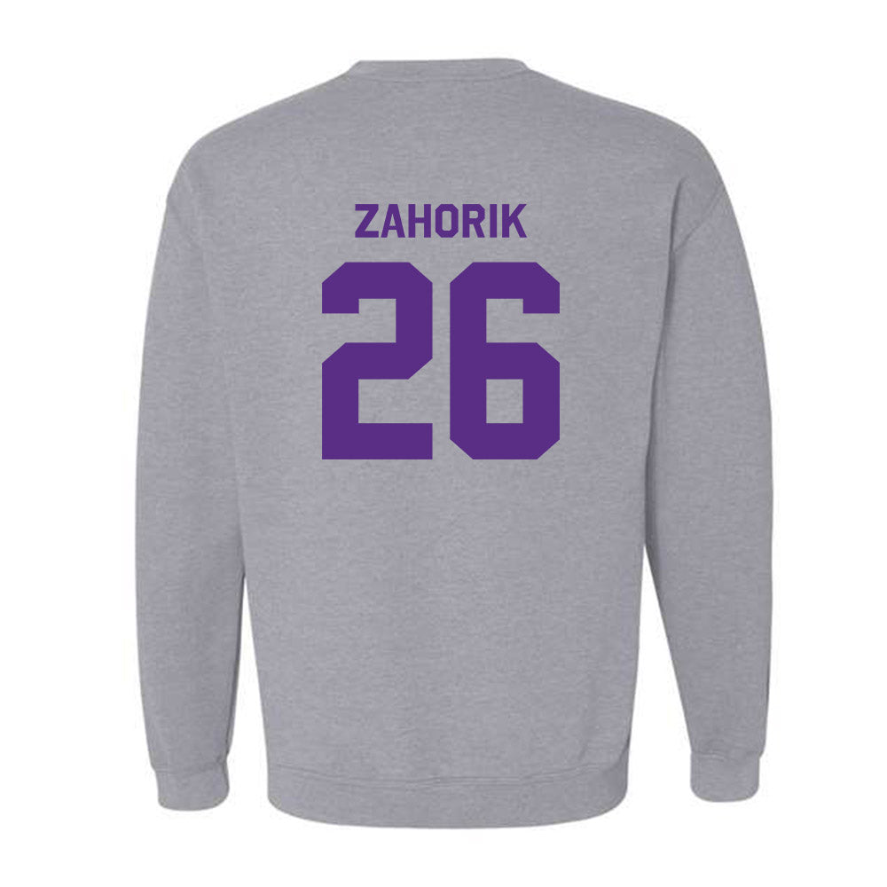 TCU - NCAA Equestrian : Victoria Zahorik - Classic Shersey Crewneck Sweatshirt-1