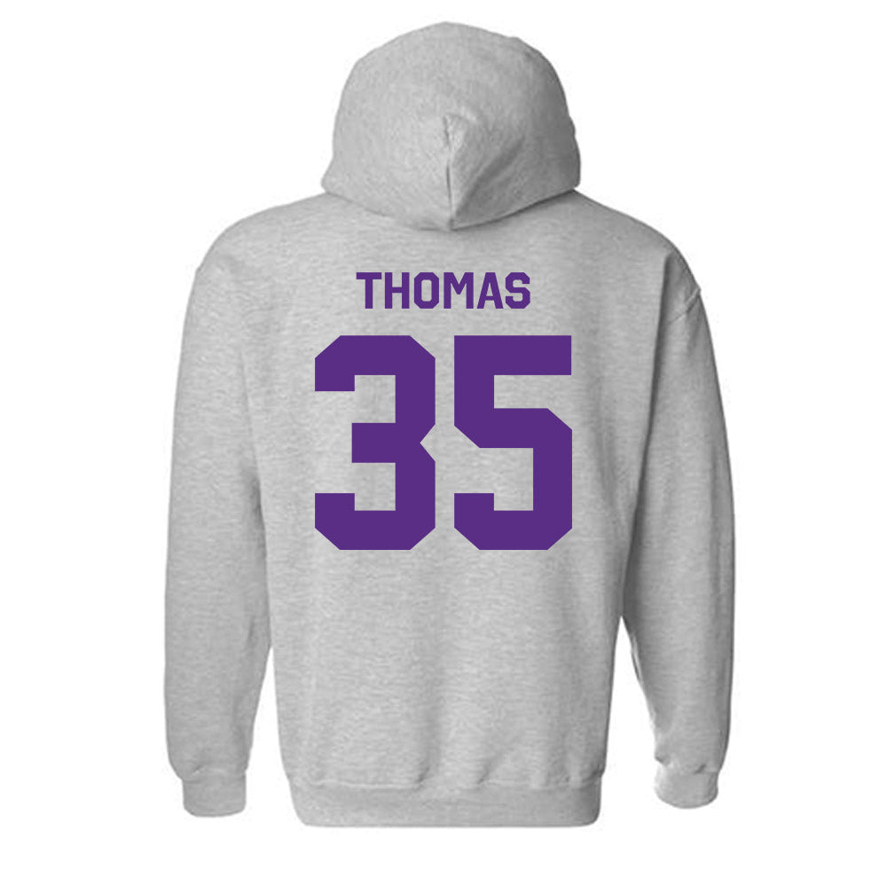 TCU - NCAA Baseball : Ethan Thomas - Classic Shersey Hooded Sweatshirt-1