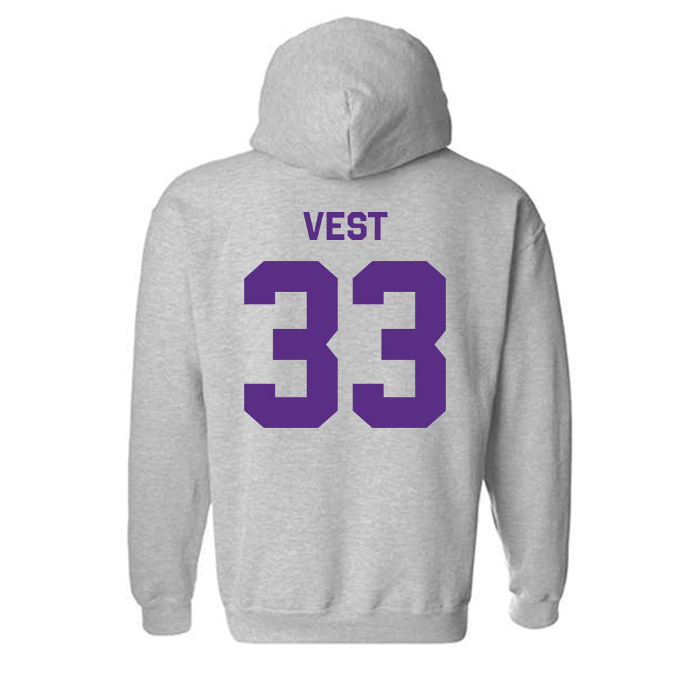 TCU - NCAA Women's Soccer : Grace Vest - Classic Shersey Hooded Sweatshirt-1