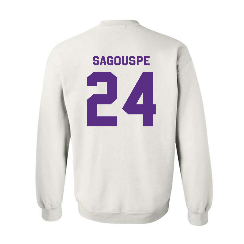 TCU - NCAA Baseball : Tanner Sagouspe - Classic Shersey Crewneck Sweatshirt-1