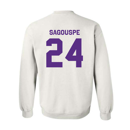 TCU - NCAA Baseball : Tanner Sagouspe - Classic Shersey Crewneck Sweatshirt-1