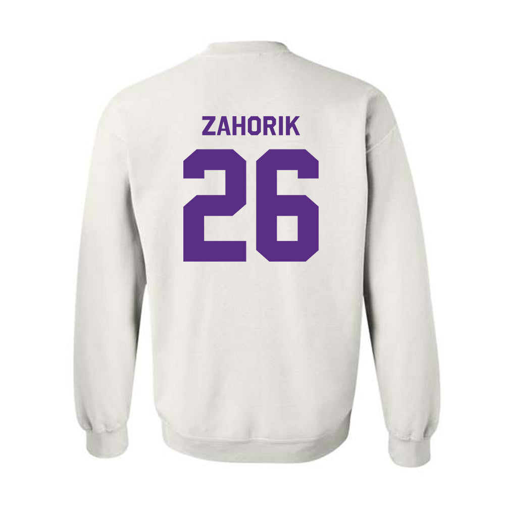 TCU - NCAA Equestrian : Victoria Zahorik - Classic Shersey Crewneck Sweatshirt-1