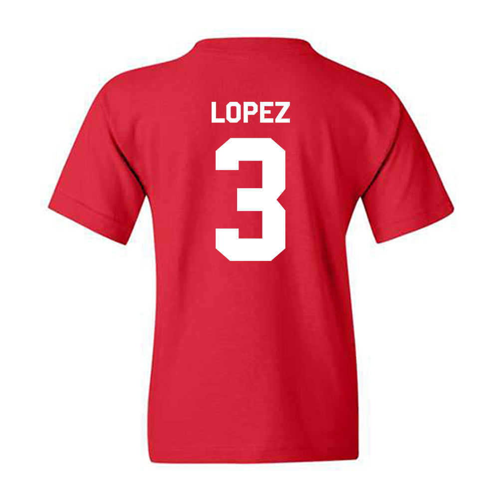 Texas Tech - NCAA Baseball : Tracer Lopez - Classic Shersey Youth T-Shirt-1