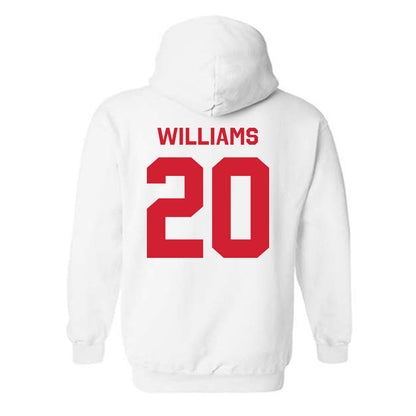 Texas Tech - NCAA Football : Jkoby Williams - Classic Shersey Hooded Sweatshirt-1