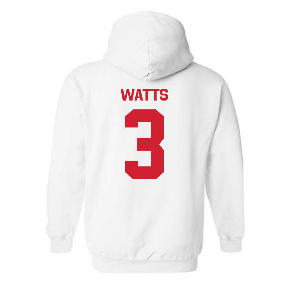 Texas Tech - NCAA Men's Basketball : Lejuan Watts - Classic Shersey Hooded Sweatshirt-1