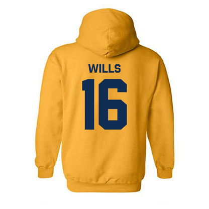 West Virginia - NCAA Baseball : Brock Wills - Classic Shersey Hooded Sweatshirt-1