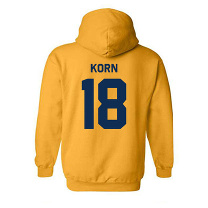 West Virginia - NCAA Baseball : Ian Korn - Classic Shersey Hooded Sweatshirt-1
