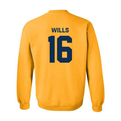 West Virginia - NCAA Baseball : Brock Wills - Classic Shersey Crewneck Sweatshirt-1