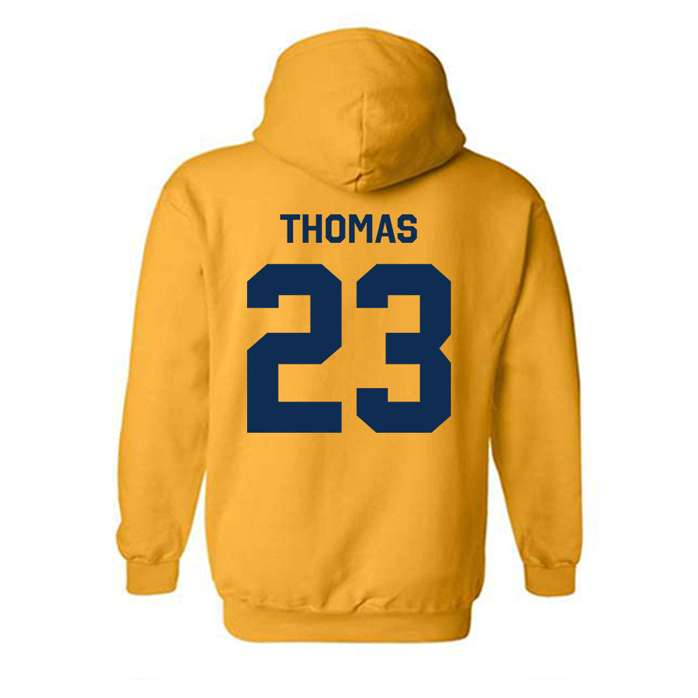 West Virginia - NCAA Women's Basketball : Jordan Thomas - Classic Shersey Hooded Sweatshirt-1