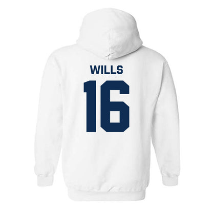 West Virginia - NCAA Baseball : Brock Wills - Classic Shersey Hooded Sweatshirt-1