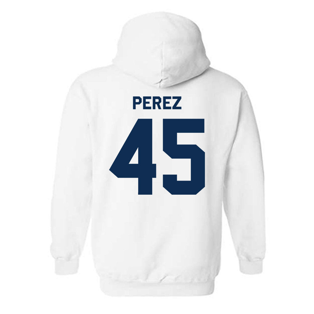 West Virginia - NCAA Baseball : David Perez - Classic Shersey Hooded Sweatshirt-1