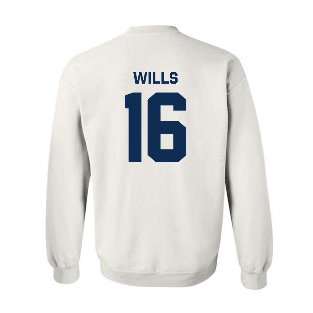 West Virginia - NCAA Baseball : Brock Wills - Classic Shersey Crewneck Sweatshirt-1