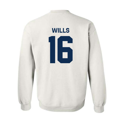 West Virginia - NCAA Baseball : Brock Wills - Classic Shersey Crewneck Sweatshirt-1