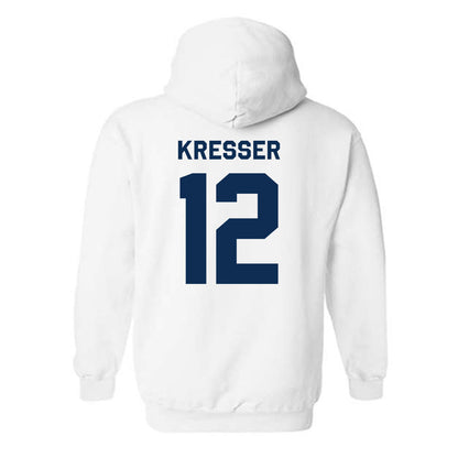 West Virginia - NCAA Baseball : Brodie Kresser - Classic Shersey Hooded Sweatshirt-1