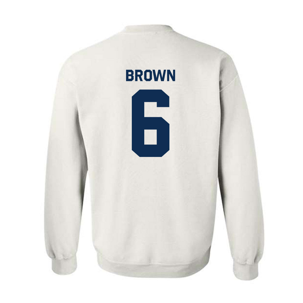 West Virginia - NCAA Football : Max Brown - Classic Shersey Crewneck Sweatshirt-1