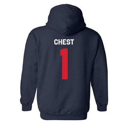 Ole Miss - NCAA Men's Basketball : Corey Chest - Classic Shersey Hooded Sweatshirt-1