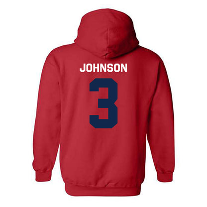 Ole Miss - NCAA Men's Basketball : Koren Johnson - Classic Shersey Hooded Sweatshirt-1