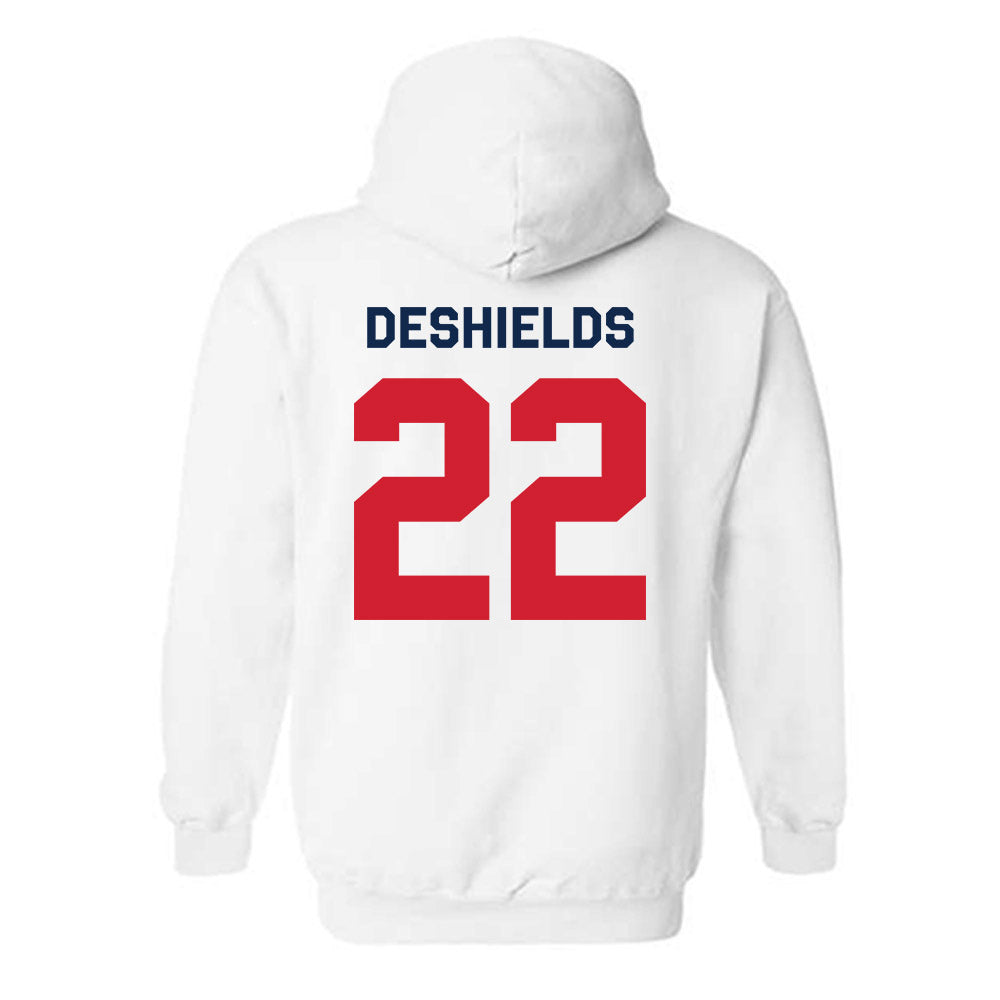 Ole Miss - NCAA Women's Basketball : Denim DeShields - Classic Shersey Hooded Sweatshirt-1