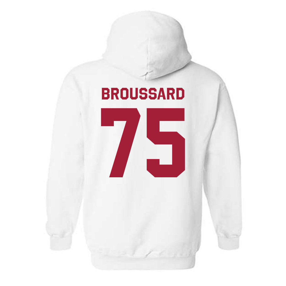 Arkansas - NCAA Football : Kavion Broussard - Classic Shersey Hooded Sweatshirt-1