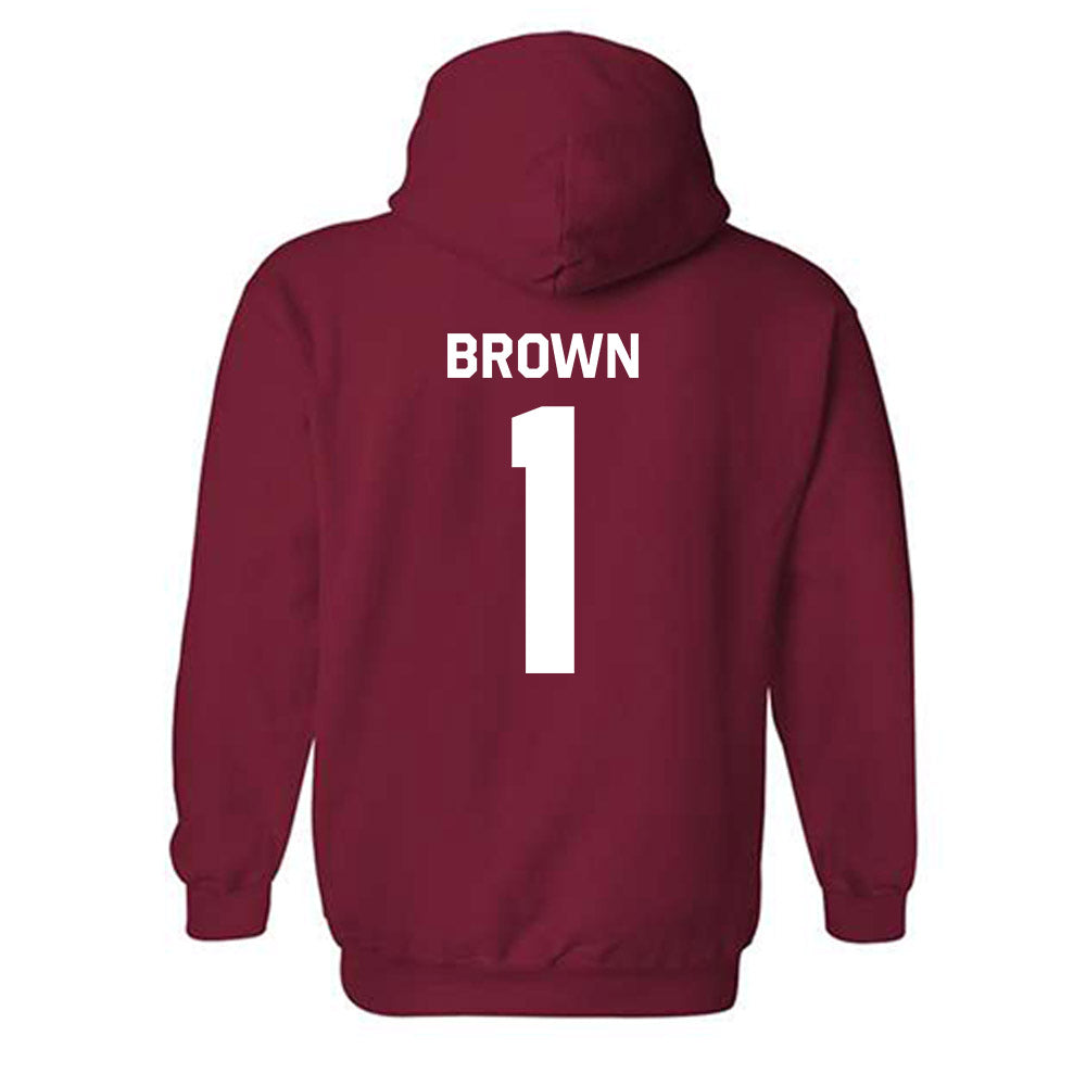 Oklahoma - NCAA Men's Basketball : Xzayvier Brown - Classic Shersey Hooded Sweatshirt-1