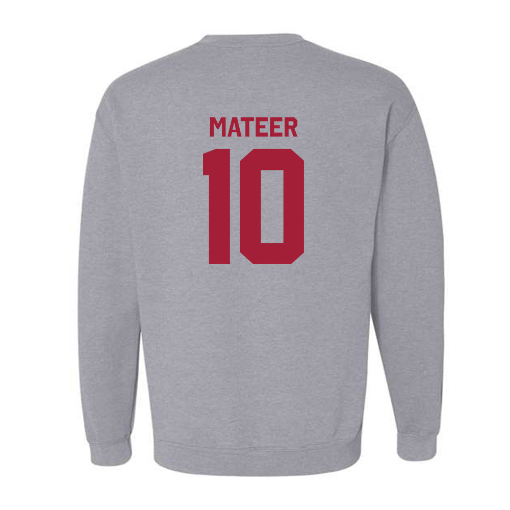 Oklahoma - NCAA Football : John Mateer - Classic Shersey Crewneck Sweatshirt-1