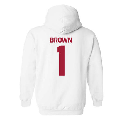 Oklahoma - NCAA Men's Basketball : Xzayvier Brown - Classic Shersey Hooded Sweatshirt-1