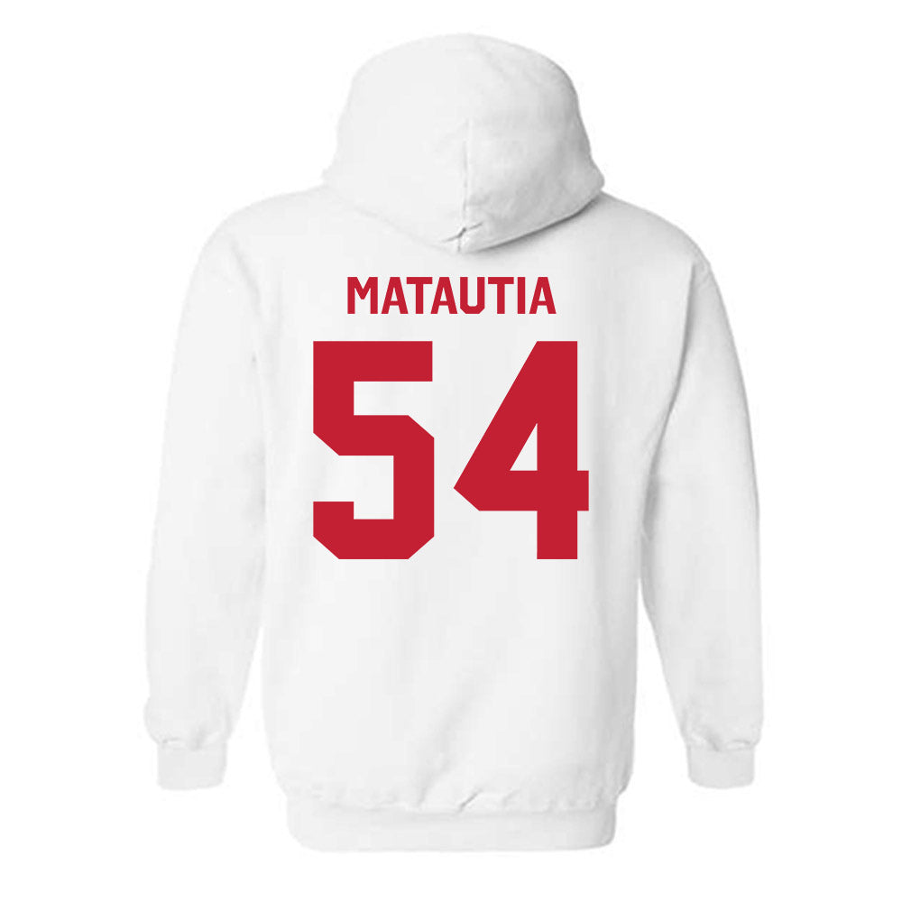 New Mexico - NCAA Football : Jojo Matautia - Classic Shersey Hooded Sweatshirt-1