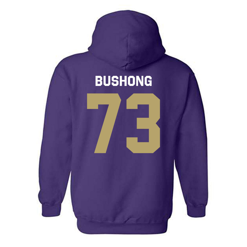 JMU - NCAA Football : Evan Bushong - Classic Shersey Hooded Sweatshirt-1