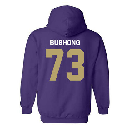 JMU - NCAA Football : Evan Bushong - Classic Shersey Hooded Sweatshirt-1
