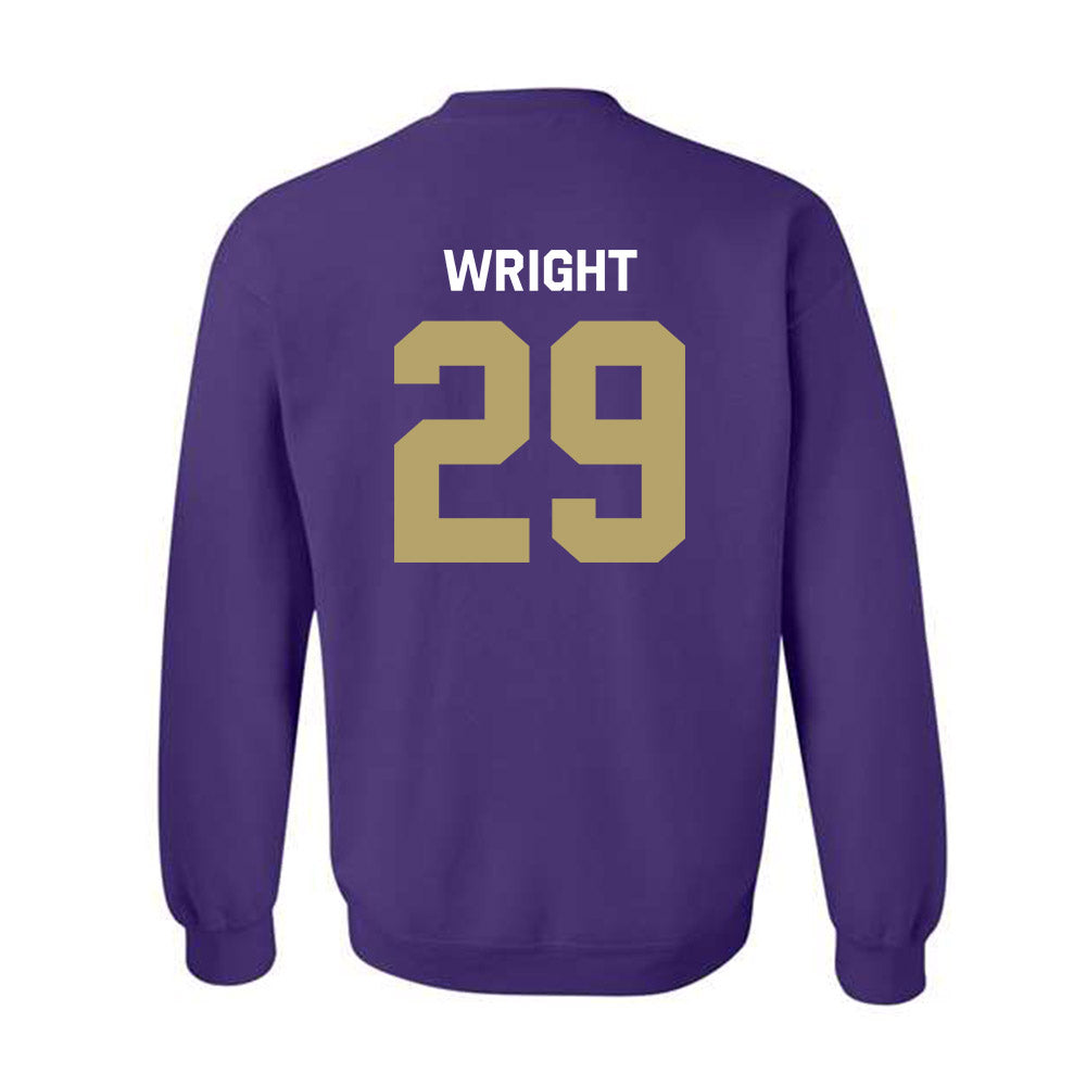 JMU - NCAA Football : KJ Wright - Classic Shersey Crewneck Sweatshirt-1