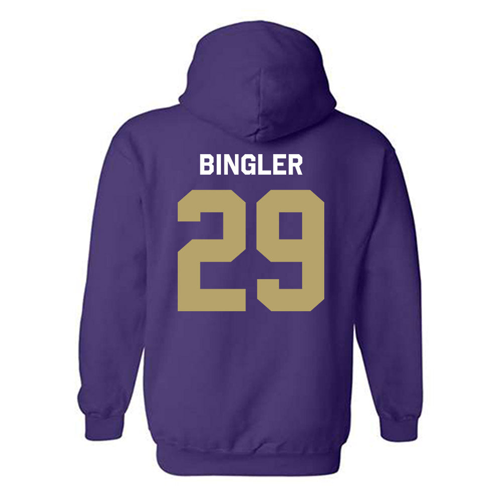 JMU - NCAA Baseball : Alex Bingler - Classic Shersey Hooded Sweatshirt-1