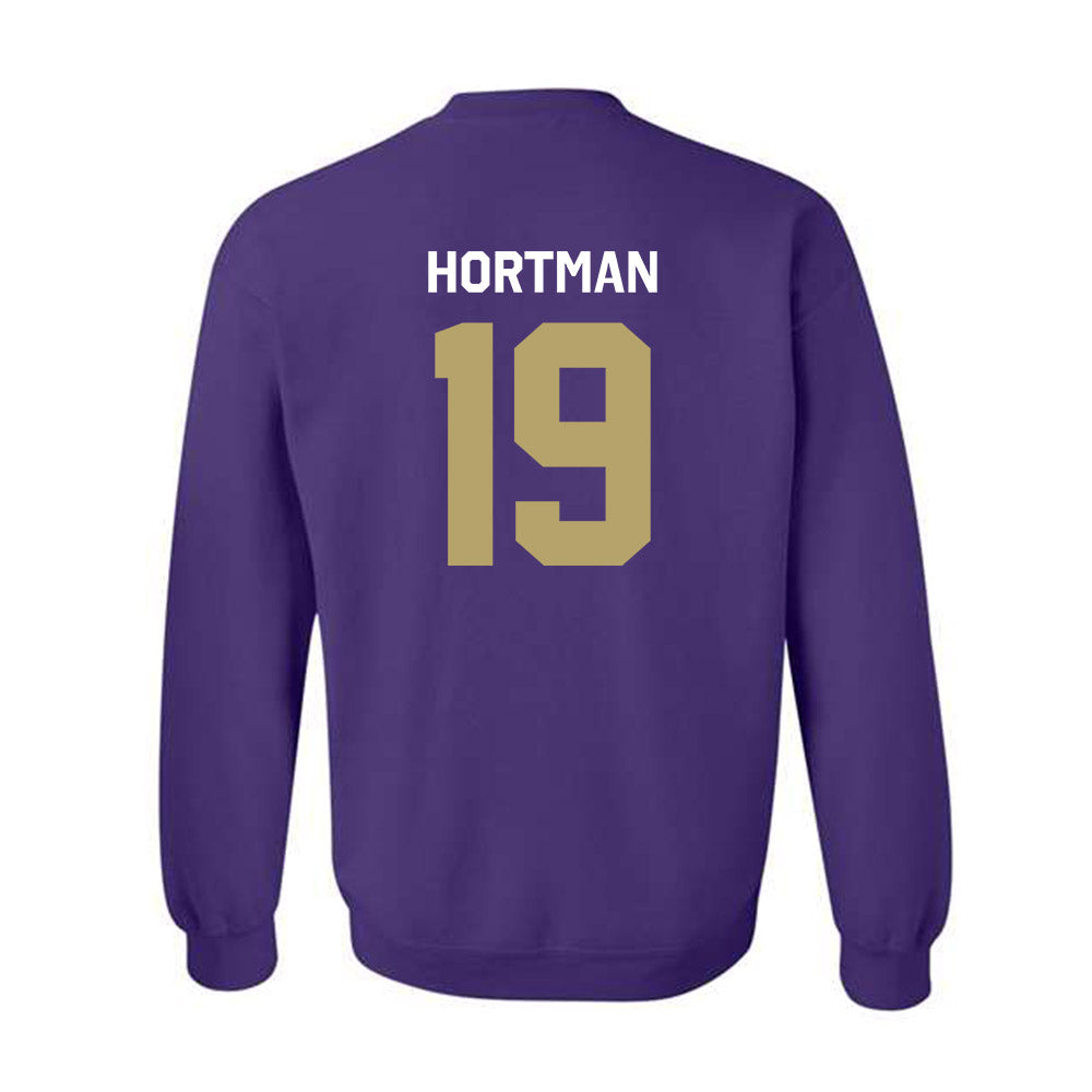 JMU - NCAA Women's Lacrosse : Sophie Hortman - Classic Shersey Crewneck Sweatshirt-1