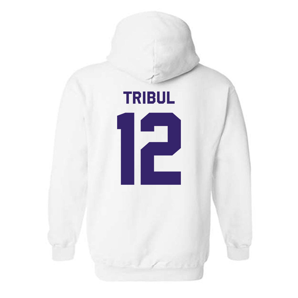 JMU - NCAA Softball : Mia Tribul - Classic Shersey Hooded Sweatshirt-1