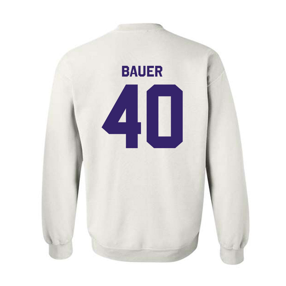 JMU - NCAA Baseball : Patrick Bauer - Classic Shersey Crewneck Sweatshirt-1