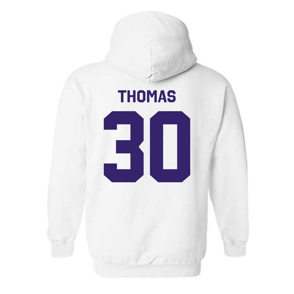 JMU - NCAA Football : Dkwan Thomas - Classic Shersey Hooded Sweatshirt-1