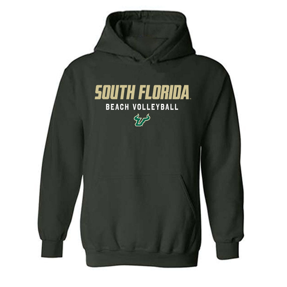 USF - NCAA Beach Volleyball : Addison Bounds - Classic Shersey Hooded Sweatshirt-0