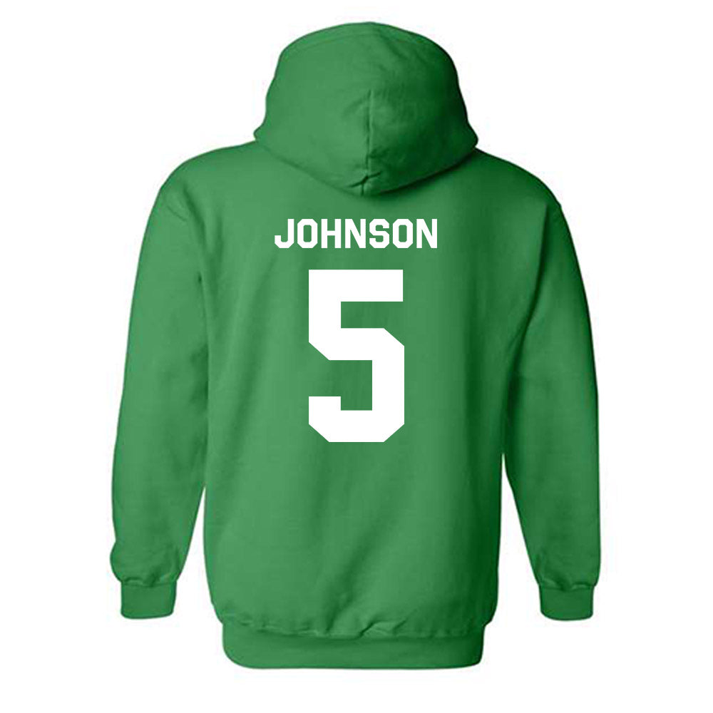 Marshall - NCAA Men's Basketball : DeMarco Johnson - Classic Shersey Hooded Sweatshirt-1