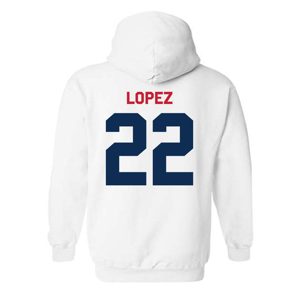 FAU - NCAA Baseball : Jonathan Lopez - Classic Shersey Hooded Sweatshirt-1