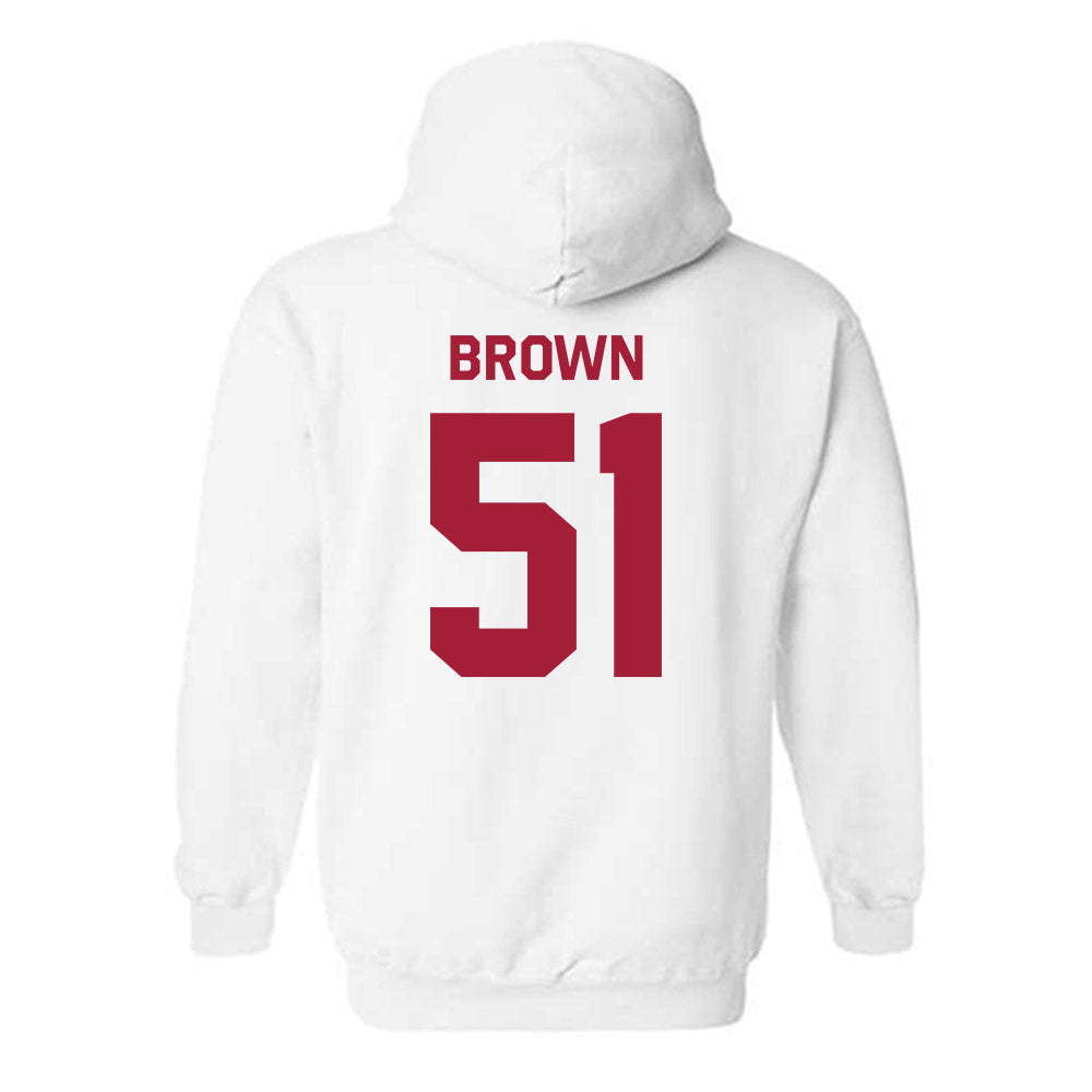 Stanford - NCAA Football : Ziron Brown - Classic Shersey Hooded Sweatshirt-1