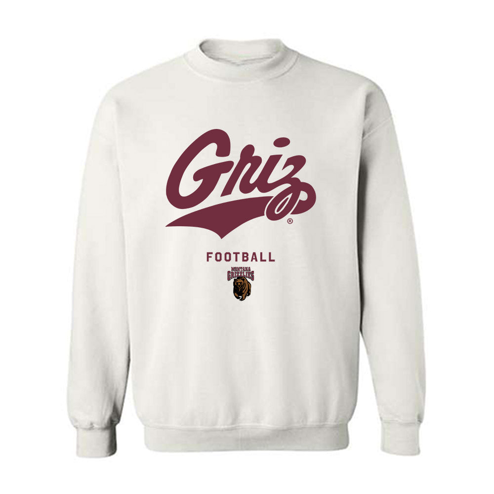 Montana - NCAA Football : Hudson Schrader - Classic Shersey Crewneck Sweatshirt-0