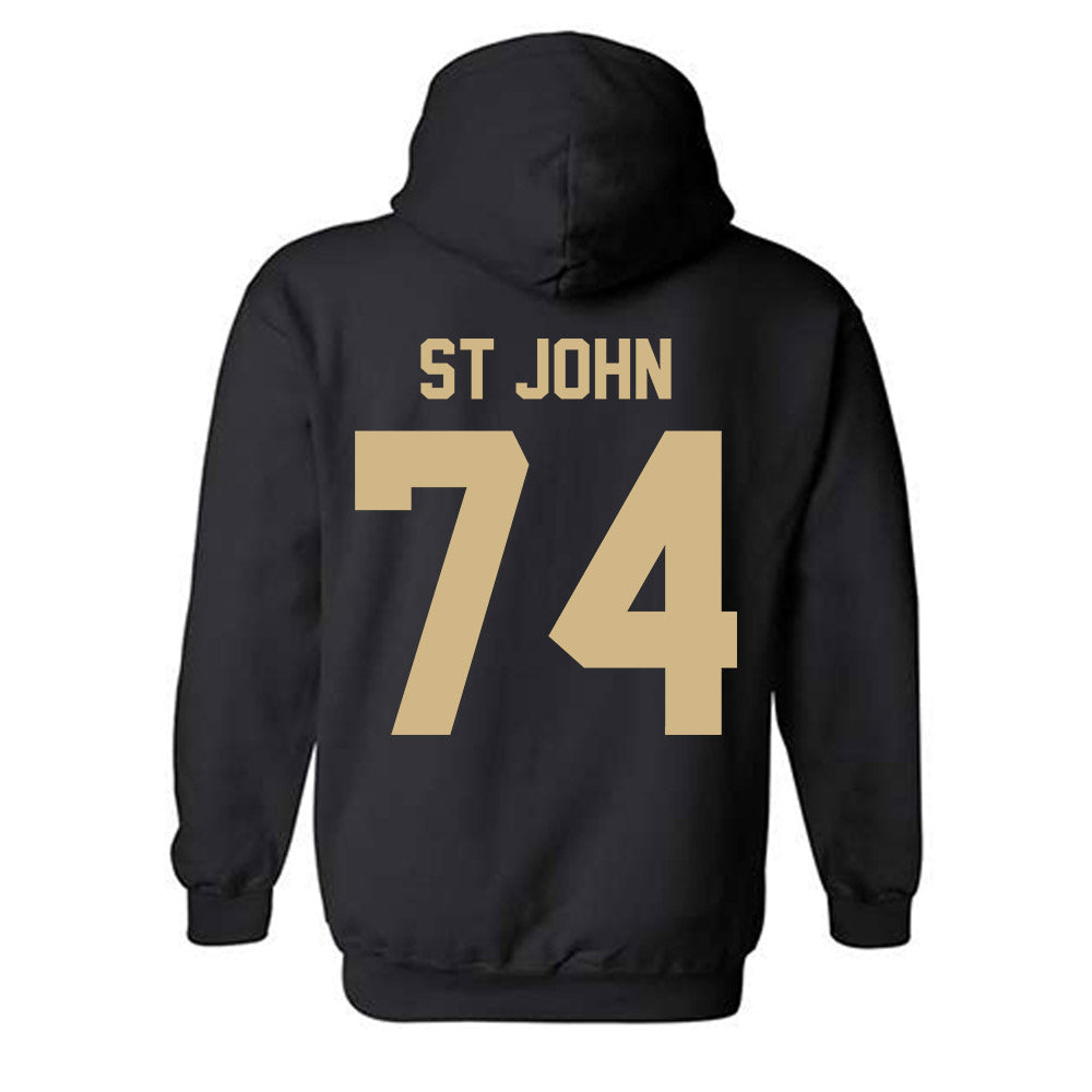 Purdue - NCAA Football : Jalen St John - Classic Shersey Hooded Sweatshirt-1